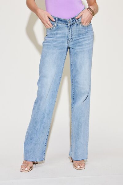 Judy Blue Full Size V-Front Waistband Straight Jeans