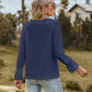 Full Size V-Neck Flounce Sleeve Blouse