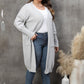 Plus Size Long Sleeve Pocketed Cardigan