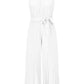 Cutout Tied Pleated Sleeveless Jumpsuit