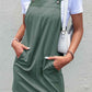 Ruffed Overall Dress with Pockets