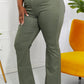Women's Zenana Clementine Full Size High-Rise Bootcut Jeans in Olive