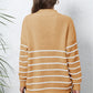 Mock Neck Long Sleeve Zip-Up Sweater
