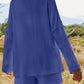 H.H.J. Texture Button Up Shirt and Shorts Set