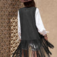 Zoe&Hannah Fringe Hem Open Front Vest