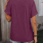 Notched Buttoned Short Sleeve T-Shirt