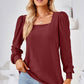 Square Neck Puff Sleeve T-Shirt