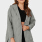 Snap Down Hooded Slit Winter Coat