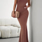 Arlowe Lea Cap Sleeve Scoop Neck Maxi Dress