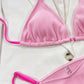 SOBodacious Ribbed Tie Back Bikini Set