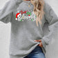 CHRISTMAS THEMED Letter Graphic Long Sleeve Sweatshirt