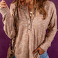 Half Button Dropped Shoulder Long Sleeve T-Shirt
