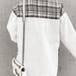 Plaid Button Up Dropped Shoulder Jacket