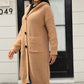 Button Up Long Sleeve Hooded Cardigan with Pockets