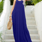 OCEANSIDE Spaghetti Strap V-Neck Maxi Dress with Pockets