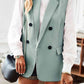 Double-Breasted Sleeveless Blazer