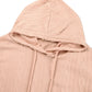 Textured Drawstring Long Sleeve Hooded Dress
