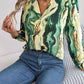 Printed Button Up Long Sleeve Shirt