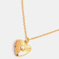 Zircon Heart Shape 14K Gold-Plated Pendant Necklace