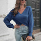Crisscross Drop Shoulder Sweater