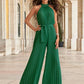 Cutout Tied Pleated Sleeveless Jumpsuit