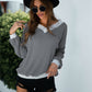 Off-Shoulder Waffle-knit Dropped Shoulder Blouse