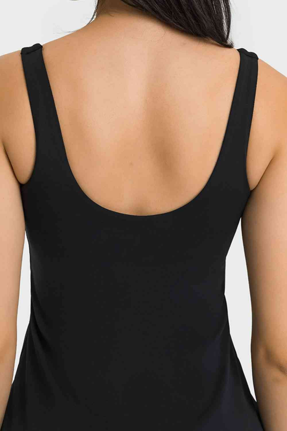 Women's Cressida Square Neck Sports Tank Dress with Full Coverage Bottoms