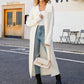 Full Size Collared Open Front Duster Cardigan
