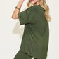 Basic Bae Full Size V-Neck Drop Shoulder Short Sleeve T-Shirt and Shorts Set