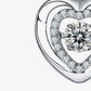 Women's Moissanite Heart Pendant Necklace