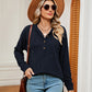 Full Size Half-Button Dropped Shoulder Hoodie