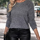 Round Neck Long Sleeve Knit Top