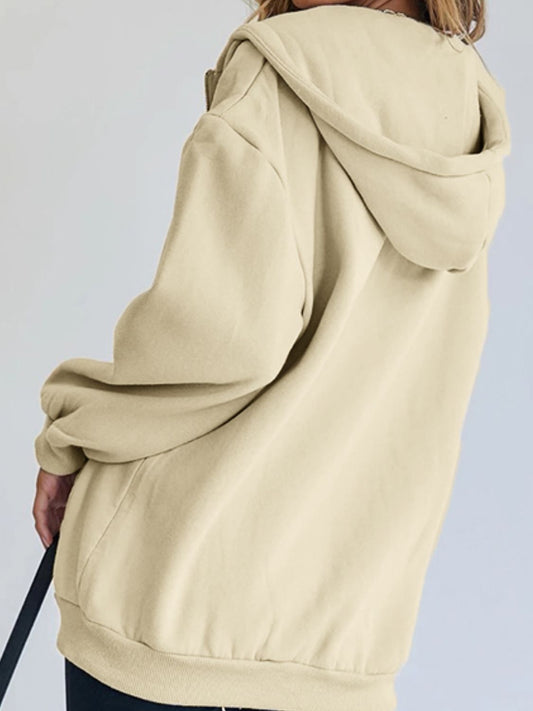 M&Matilda Zip-Up Drawstring Hoodie