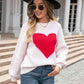 Heart Graphic Round Neck Sweater