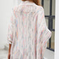 One Size Fringe Detail Printed Poncho