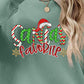 CHRISTMAS THEMED Letter Graphic Round Neck Long Sleeve Sweatshirt