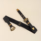 Jessica Anne Beauty Double Buckle PU Leather Belt