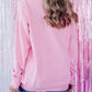 Christmas Themed Letter Graphic Dropped Shoulder Sweatshirt