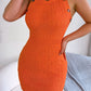 Women's Decorative Button Sleeveless Knit Dress