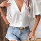 Button Front Johnny Collared Blouse