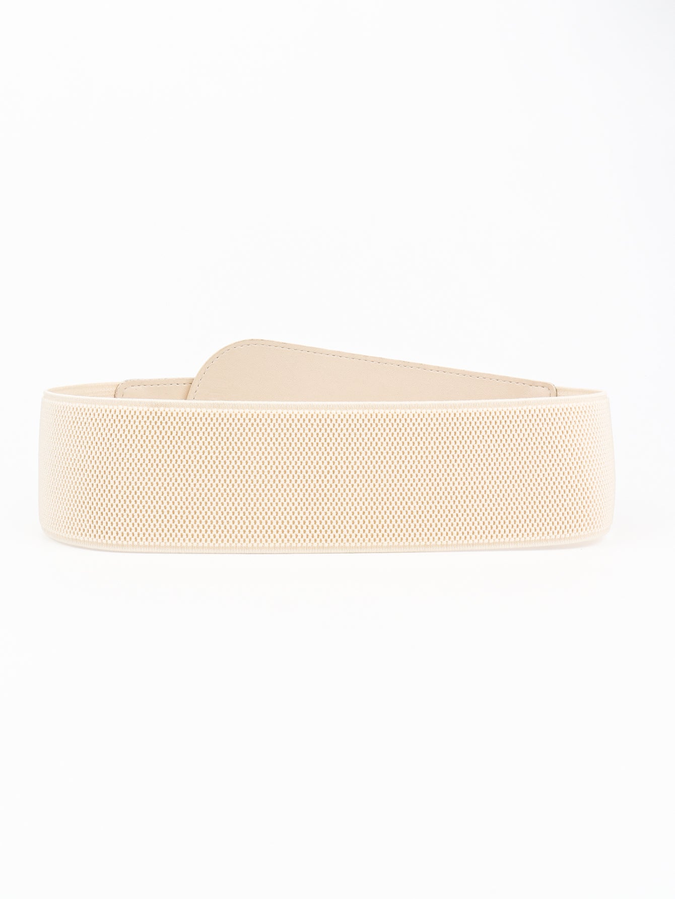 Women's PU Elastic Wide Belt with Alloy Buckle