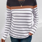Striped Round Neck Long Sleeve T-Shirt