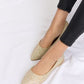 Forever Link Champagne Rhinestone Point Toe Flat Slip-Ons