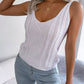 Cable-Knit Scoop Neck Knit Vest