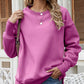 Malibu Dreams Dropped Shoulder Slit Sweatshirt
