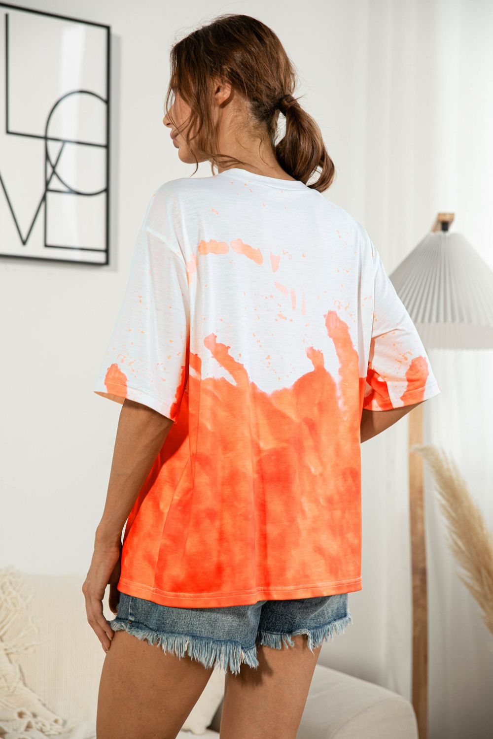 Women's Tie-Dye Round Neck Tee Shirt