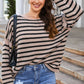 Round Neck Dropped Shoulder Knit Top