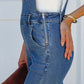Full Size Raw Hem Denim Overall
