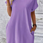 Pocketed Round Neck Short Sleeve Dress