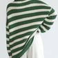 Striped Round Neck Dropped Shoulder Sweater